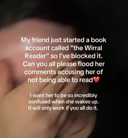 'Wirral Reader' TikTok-pranken er morsom – synd at målet ikke kan lese kommentarene