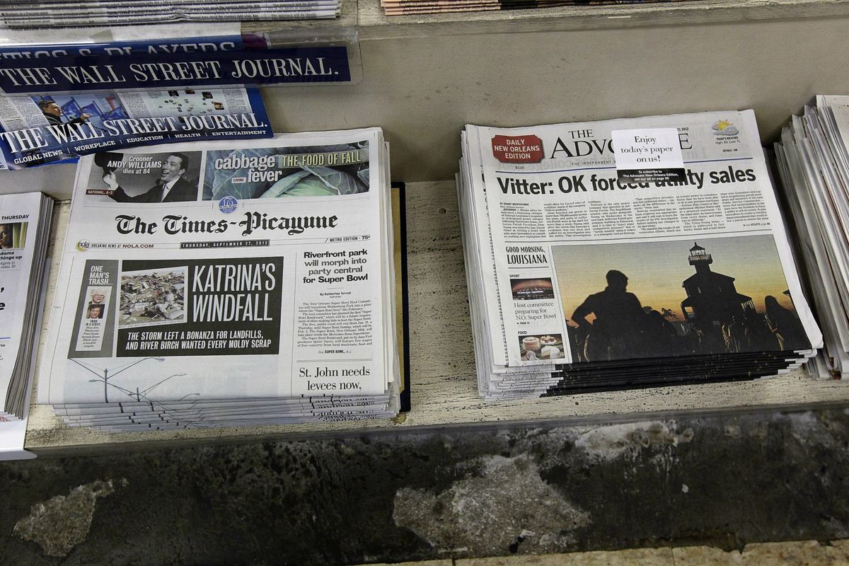 Upstart New Orleans Advocate бәсекелес Times-Picayune газетін сатып алды