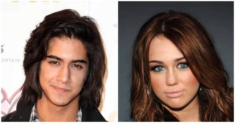 (l-r): Avan Jogia e Miley Cyrus em eventos separados,