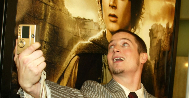 Elijah Wood a LOTR: The Two Towers premierjén 2002-ben