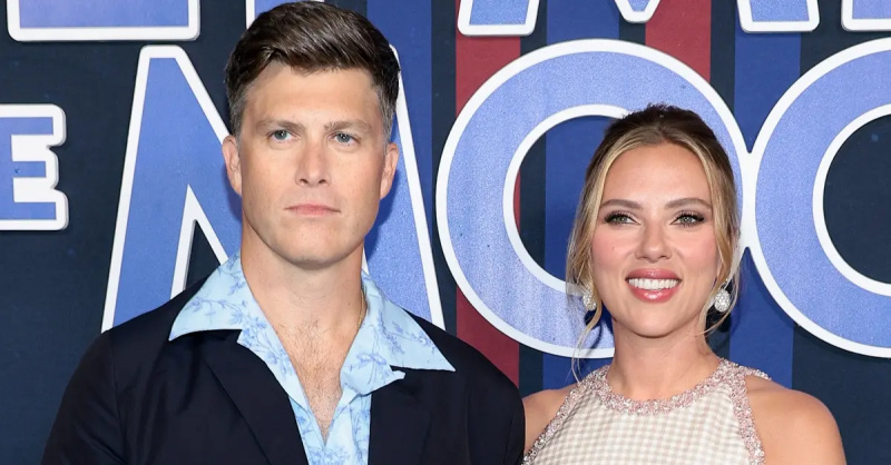 Colin Jost dan Scarlett Johansson menghadiri"Fly Me To The Moon" World Premiere at AMC Lincoln Square Theater on July 08, 2024 in New York City. (Photo by Dimitrios Kambouris/Getty Images)