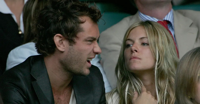 Jude Law og Sienna Miller ved Wimbledon 2004