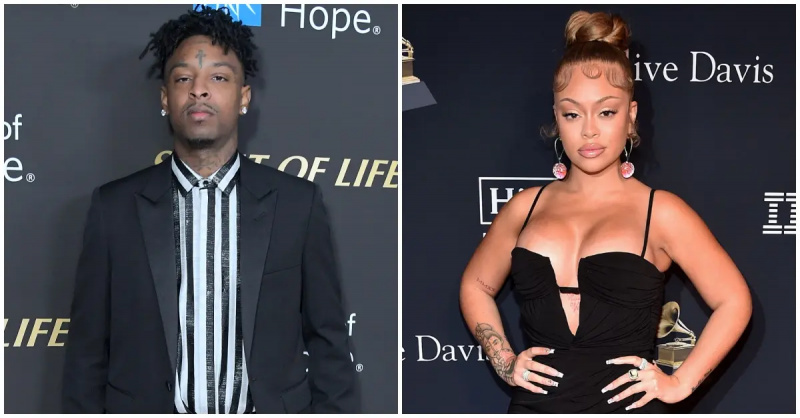21 Savage ve Latto kırmızı halıda