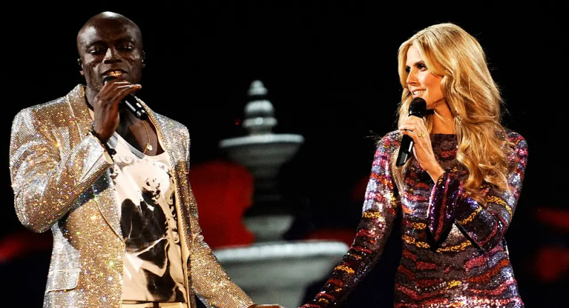 Seal și Heidi Klum la Victoria din 2007's Secret Fashion Show