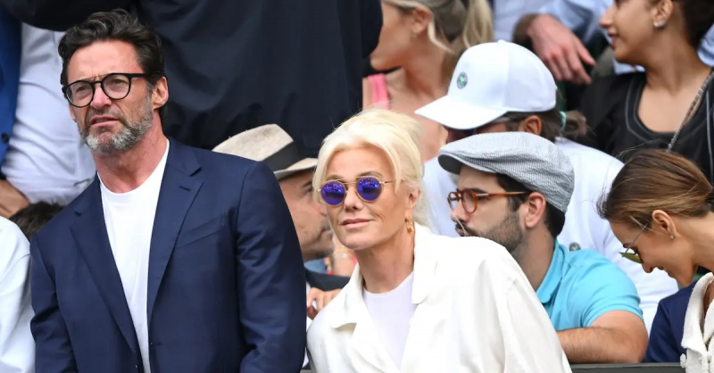 Hugh Jackman dan Deborra-Lee Furness terlihat di Wimbledon (2023)