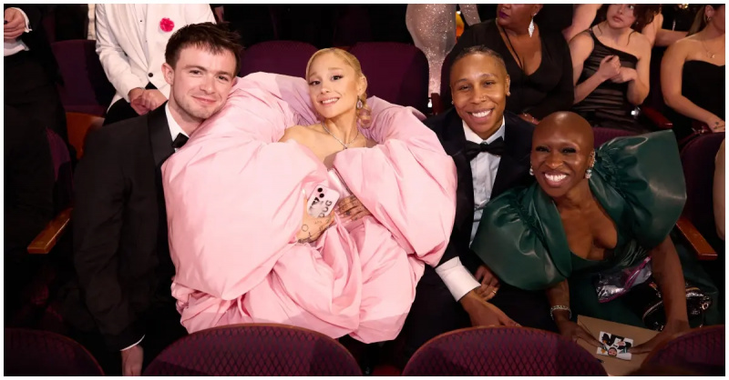 (từ trái sang phải): Ariana Grande, Lena Waithe và Cynthia Erivo tham dự lễ trao giải Oscar