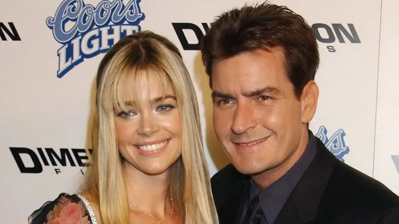 Denise Richards și Charlie Sheen la'Scary Movie 3' Los Angeles Premiere at AMC Theatres on Oct. 20, 2003