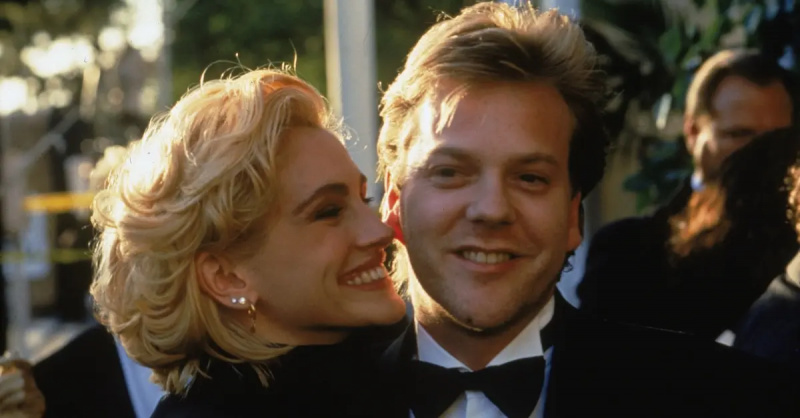 Kiefer Sutherland i Julia Roberts na rozdaniu Oscarów w 1990 roku