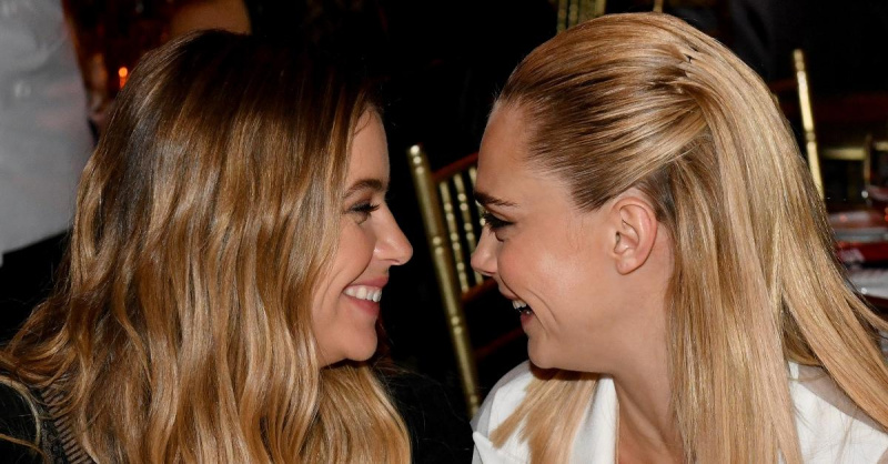 Ashley Benson at Cara Delevingne.