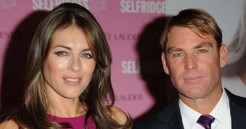 Elizabeth Hurley ir Shane Warne