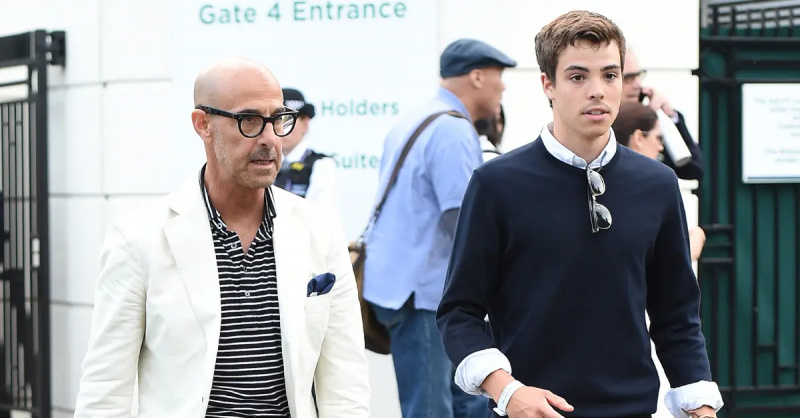 Stanley Tucci ve oğlu Nicolo, 2019'da.