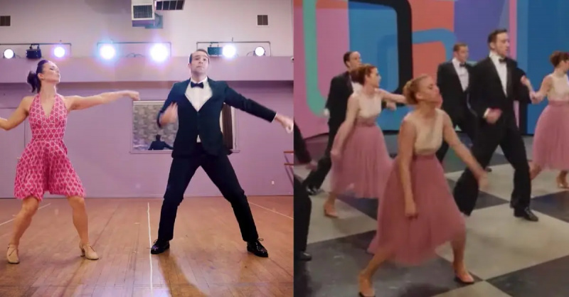  Dva profesionální tanečníci zopakují slavnou taneční sekvenci z'The Marvelous Mrs. Maisel' 