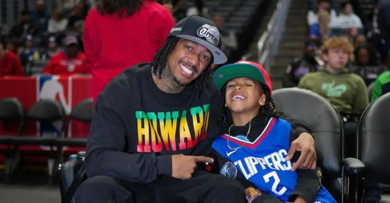 (l-r): Nick Cannon og Golden Sagon
