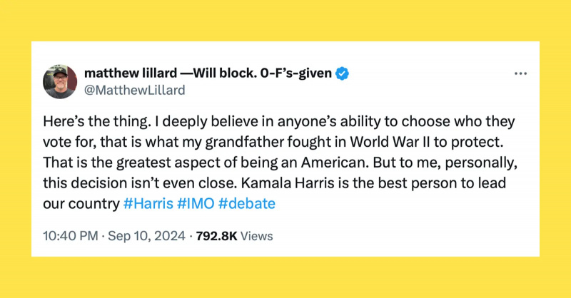 Matthew lillard kamala harris potvrzení