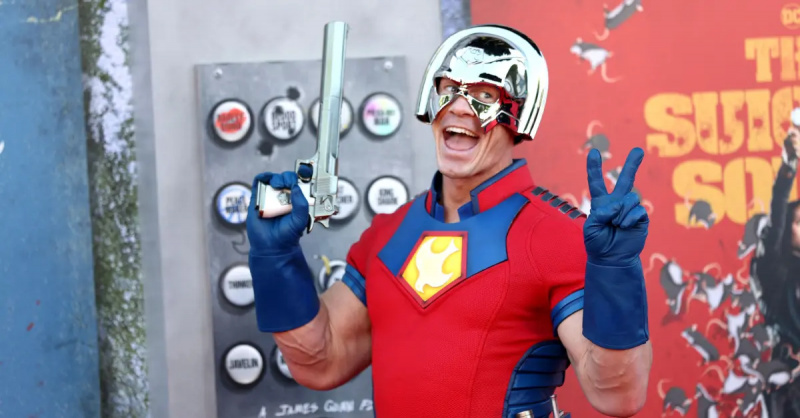 John Cena klædte sig ud som Peacemaker til'The Suicide Squad' premiere on Aug. 1, 2021.