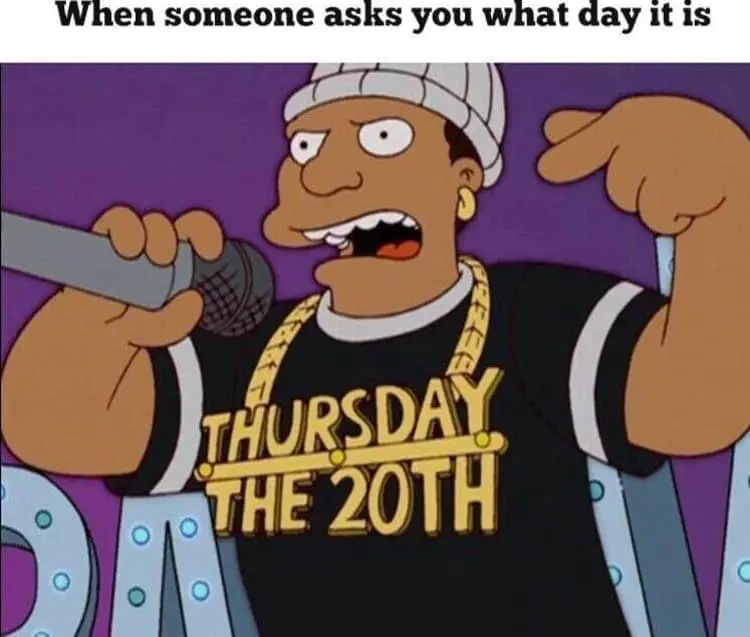 20일 목요일에 대한 농담'The Simpsons'