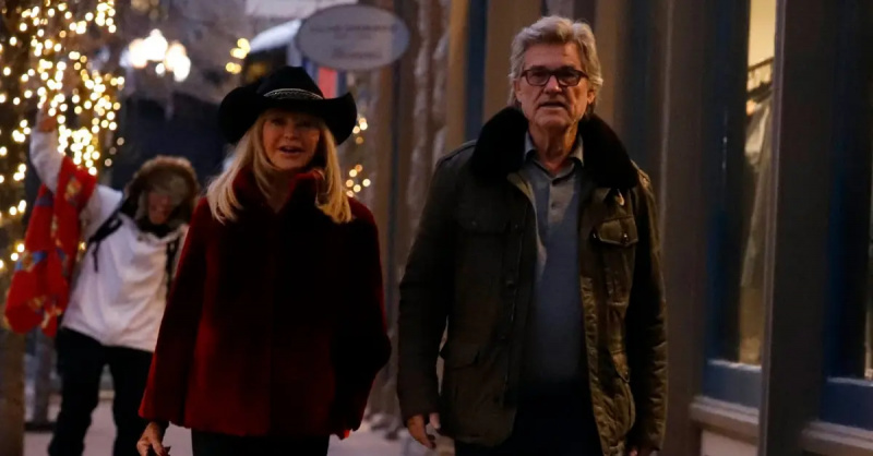 Kurt Russell et Goldie Hawn à Aspen fin décembre 2024.