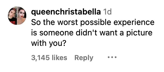 Bình luận về Elvira's Instagram post detailing the "rude" encounter she had with Ariana Grande.