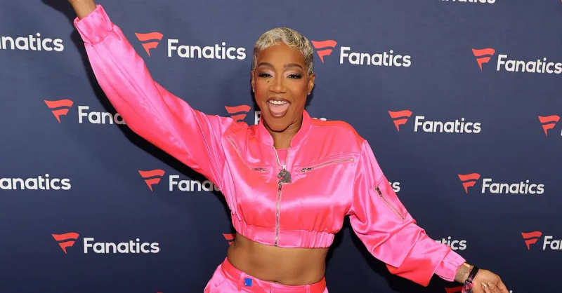 Tiffany Haddish ในงานปาร์ตี้ Fanatics Super Bowl ปี 2024 เมื่อวันที่ 10 กุมภาพันธ์ 2024