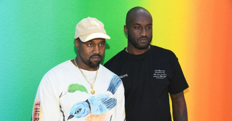 (lr): Kanye West และ Virgil Abloh เข้าร่วมงานแฟชั่นโชว์ด้วยกัน