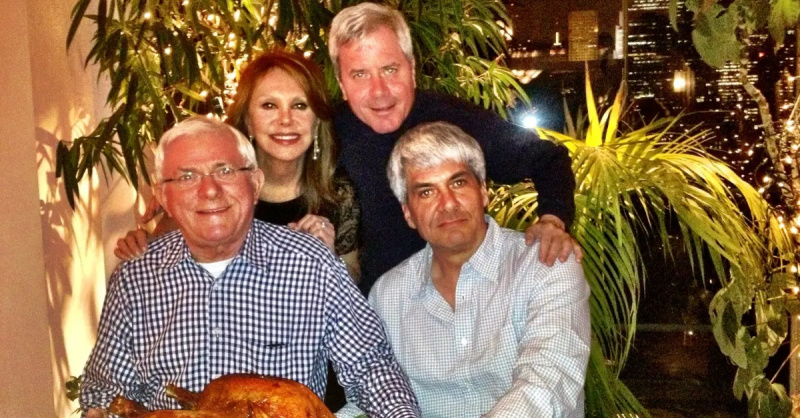 (L-R): Phil Donahue, Marlo Thomas, Kevin Donahue, Dan Donahue