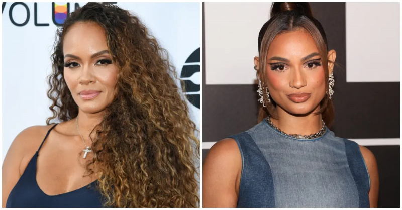 Evelyn Lozada és DaniLeigh énekesnő pózol a vörös szőnyegen
