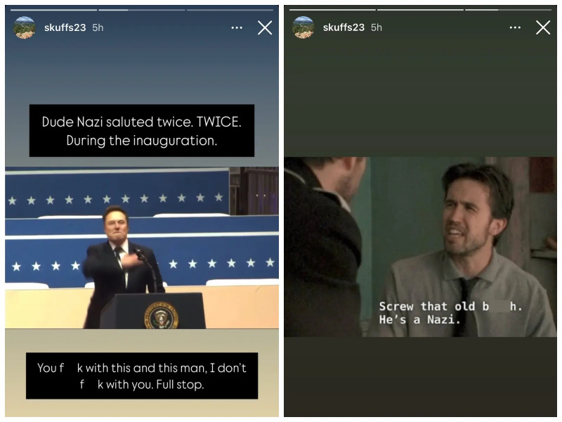 סם קופל's Instagram Story posts about Elon Mus.