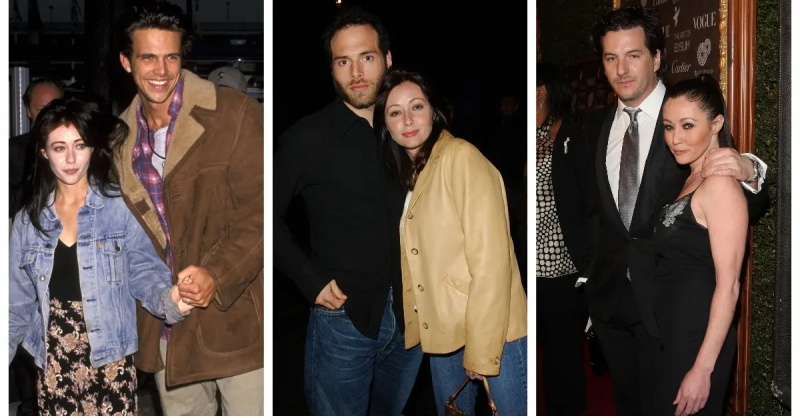 Shannen Doherty avec son ex's Ashley Hamilton, Rick Salomon, and Kurt Iswarienko