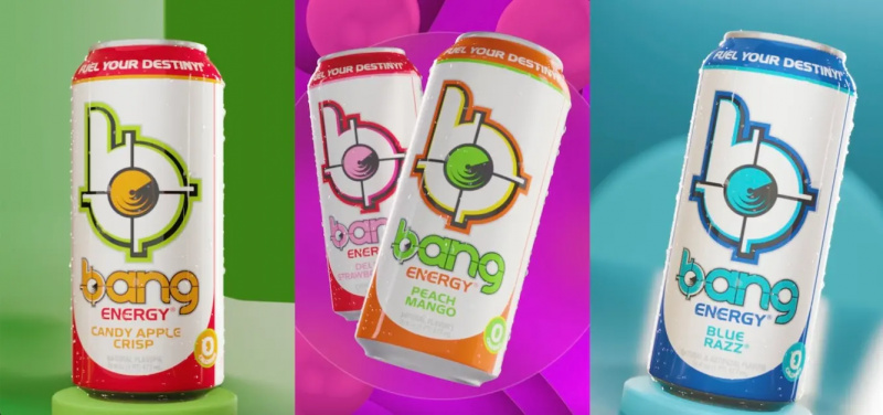 Sabores Bang Energy Candy Apple Crisp, Morango, Pêssego, Manga e Blue Razz
