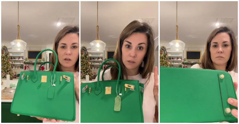  Una donna parla della borsa Birkin di Walmart