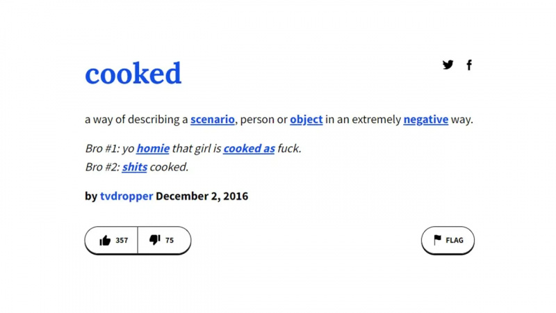 Die Definition von"cooked" on Urban Dictionary