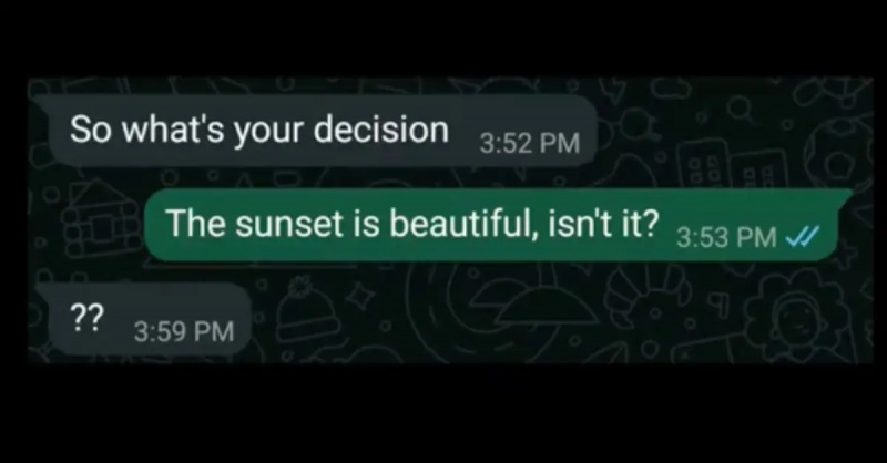 Une vidéo TikTok qui explique ce que signifie 'le coucher de soleil est magnifique''t it."