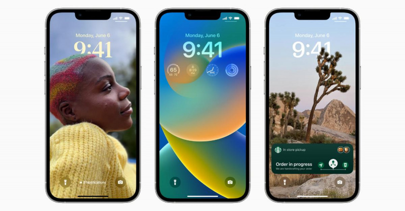 iOS 16 låseskærme