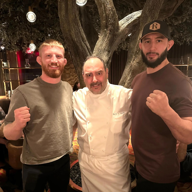 chef barry s dakake ufc combattenti bo nickal dominick reyes barrys downtown prime