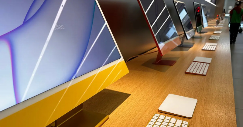 Macs en una Apple Store