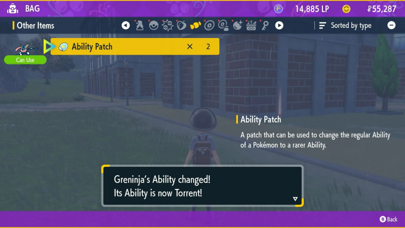 Ability Patch in'Pokémon Violet'