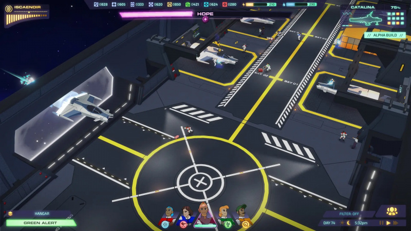 'Jumplight Odyssey' A look at the Hanger with battle and scavenger ships.