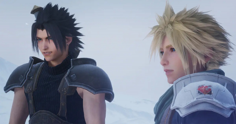 Zack och Cloud in'Crisis Core: -Final Fantasy VII- Reunion'