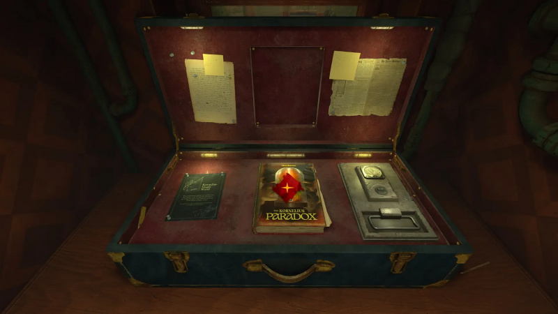 La mallette contenant le livre The Kornelius Paradox dans'The Bookwalker'