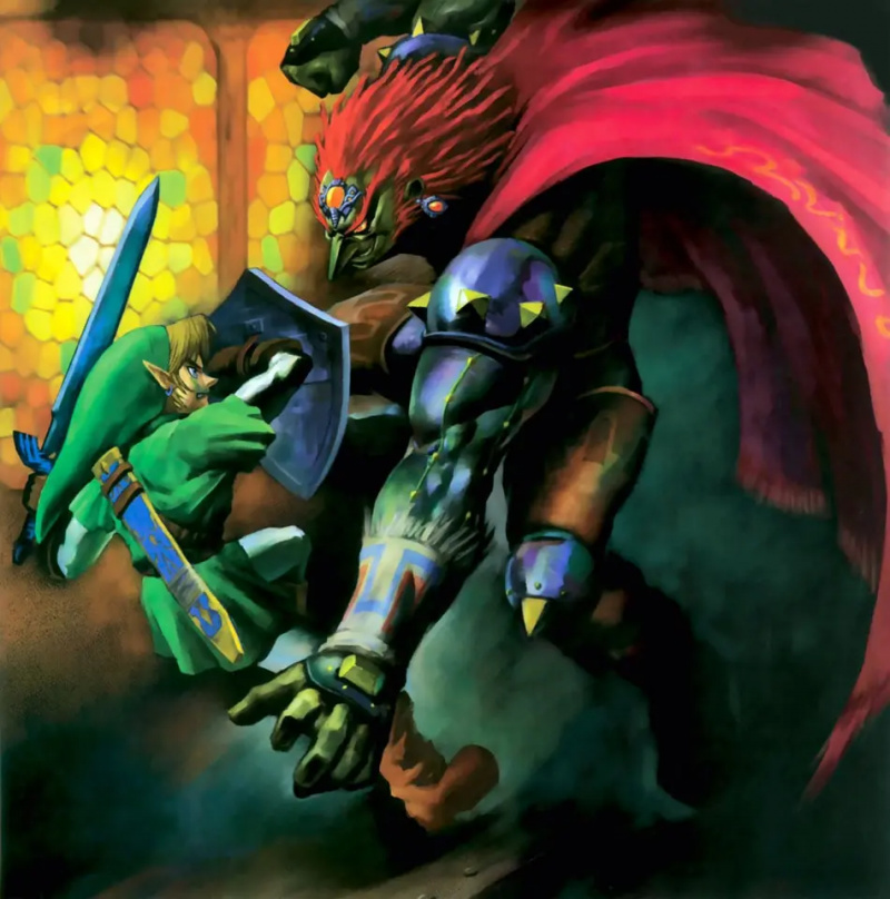 Ganondorf koji se bori protiv Linka.