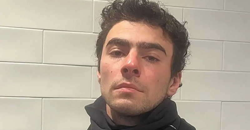 Luigi Mangione's mugshot.