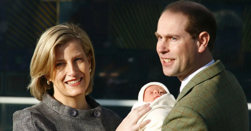 Sophie i Prince Edward z synem Jamesem w 2007 roku