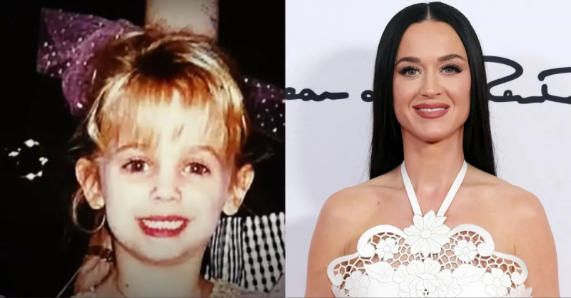 JonBenét Ramsey ir Katy Perry greta esančiame koliaže