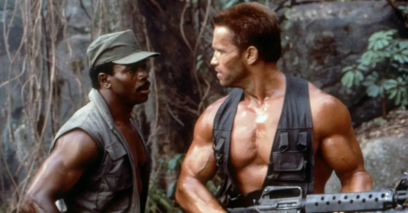 Carl Weathers și Arnold Schwarzenegger