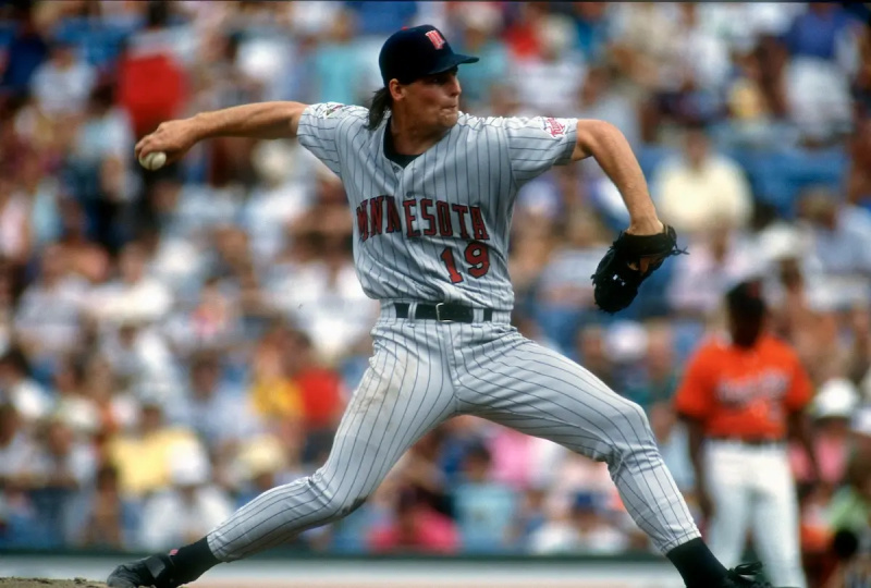 Scott Erickson lançando para os Twins em 1991