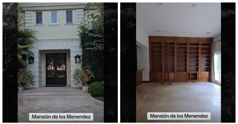Un muncitor în construcții oferă un tur video al casei Menendez în timp ce o renovează