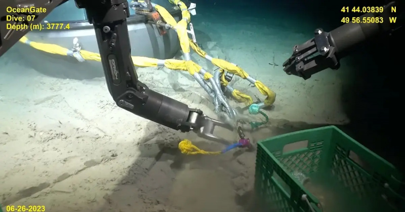 Dauguma žmonių palaikų buvo išgauti iš povandeninio laivo „OceanGate Titan“.