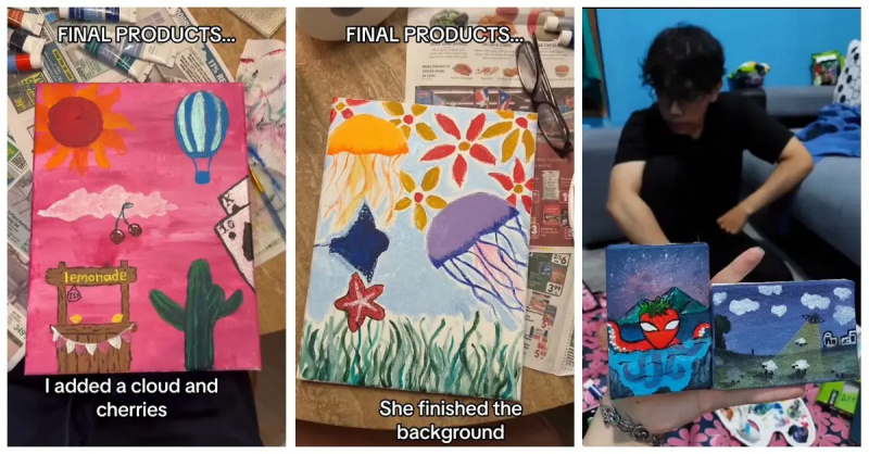 A “tendência de troca de tela” viajou da sala de aula de arte para o TikTok