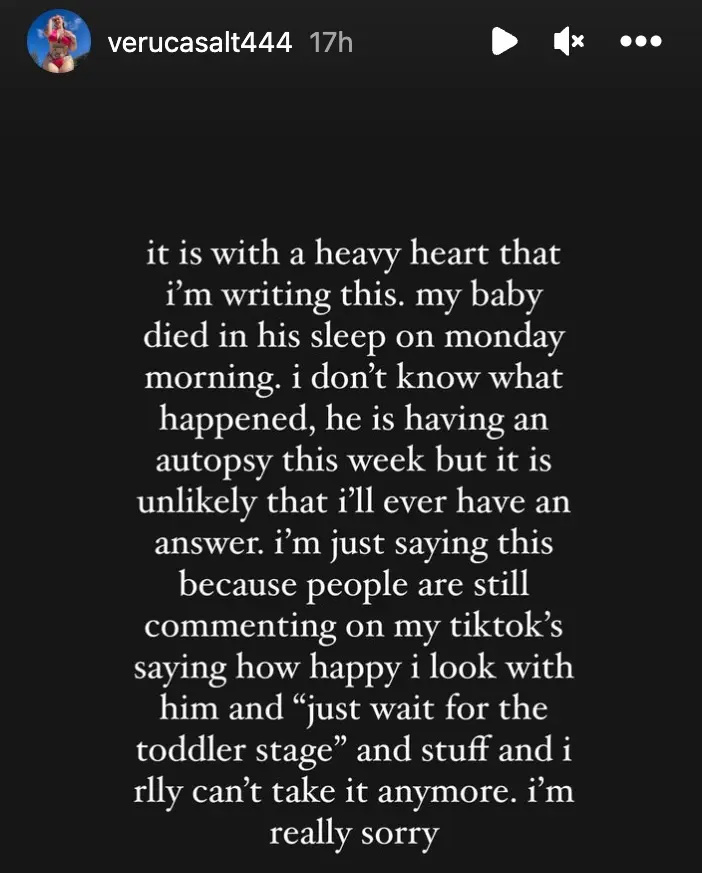 หูด's statement about her baby's death