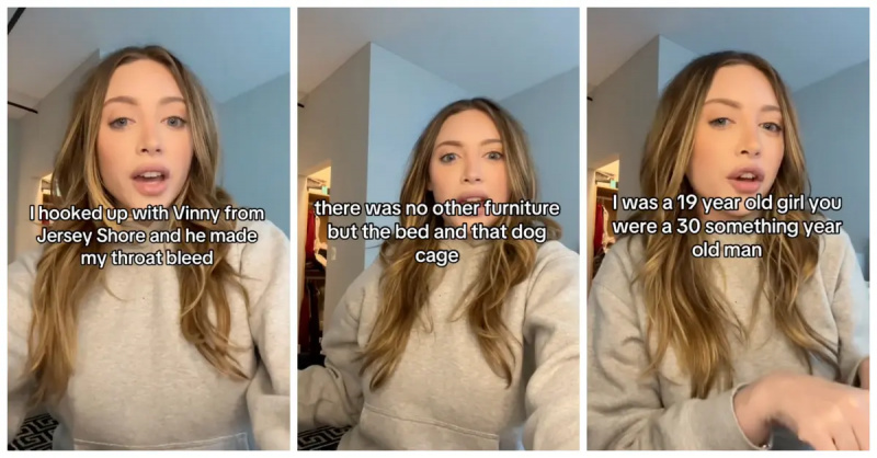 TikTok radītāja Ava Luīze apgalvo, ka Vinnijs no'Jersey Shore' abused her.